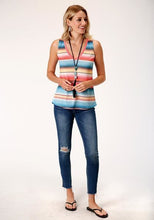 Load image into Gallery viewer, Roper Striped Tank Top 30375143042WH