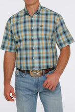 Load image into Gallery viewer, Cinch Ombre Plaid Button-down Short Sleeve Western Shirt MTW1111413