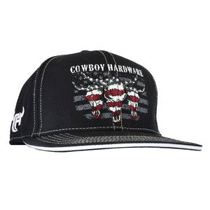 Cowboy Hardware Ball Cap Triple Skull/Flag 101417-010-Q