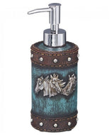 Horse Head and Blue Leather Soap Pump 87-2182-0-0