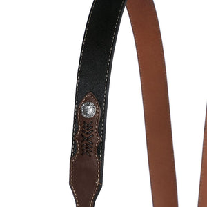 Nocona Gallus Blts Rnd Cnc Bk/Tn Suspenders N8513667