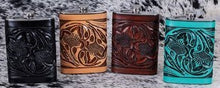 Load image into Gallery viewer, Austin Accent 8oz Flask Floral Tooled FL-01