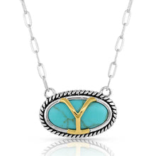 Load image into Gallery viewer, Montana Silversmiths Yellowstone Brand Oval Necklace YELNC5300