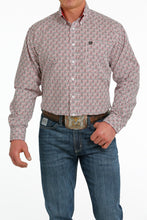 Load image into Gallery viewer, Cinch Mens LS  Wh/Red/Bk Aztec MTW1105525