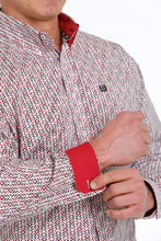 Load image into Gallery viewer, Cinch Mens LS  Wh/Red/Bk Aztec MTW1105525