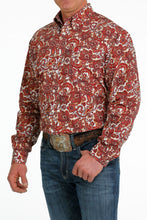 Load image into Gallery viewer, Cinch Mens LS  Wh/Cor/Red/Tan Paisley MTW1105523