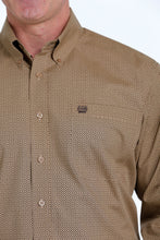 Load image into Gallery viewer, Cinch Mens L/S Print Khaki MTW1105538