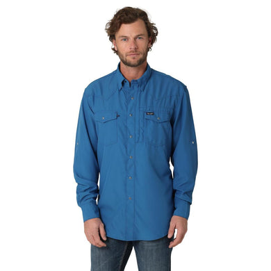 Wrangler Performance Snap LS Classic Fit High Tide 112323767