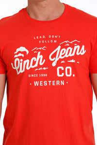 Cinch Men's Logo Tee Red MTT1690561