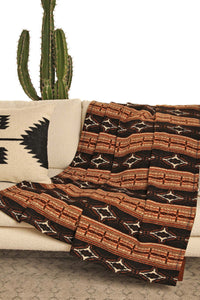 Rock & Roll Fleece Aztec Printed Blanket BU46M0229