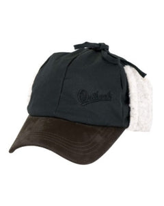 Outback Mckinley Earflap Cap Black Waxed Canvas 1492