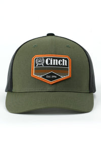 Cinch Mens Olive Trucker Hat OSFA MCC0660632