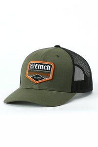 Cinch Mens Olive Trucker Hat OSFA MCC0660632