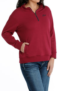 Cinch Burgundy Qtr Zip Pullover MAK7906001