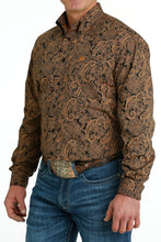 Load image into Gallery viewer, Cinch Br/Blk Paisley LS MTW1105667
