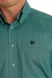 Cinch Men's Long Sleeve Green Print MTW1105706