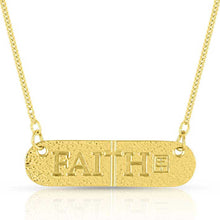 Load image into Gallery viewer, Montana Silversmiths Faith In All Warrior Collection Gold Bar Necklace WCNC5087
