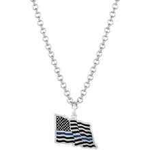 Load image into Gallery viewer, Montana Silversmiths Silver Thin Line Flag Necklace NC4085
