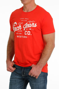 Cinch Mens Logo Tee Red MTT1690561
