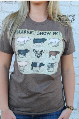 Rowdy Crowd Market Show Pigs Tee