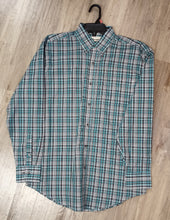 Load image into Gallery viewer, Wrangler Riata LS Bttn Teal/Blk Plaid 112318641