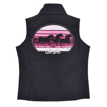 Load image into Gallery viewer, Cowgirl Hardware Yth Sunset Triple Horse PS Vest Smoke/Pink 487251-145