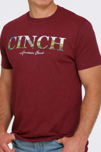 Cinch Tee American Brand Hthrd Burg MTT1690483