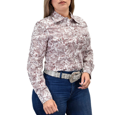 Cowgirl Hardware Floral Paisley L/S 225568-120-W