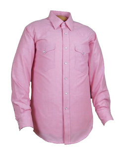Flying R Ranchwear Pink Oxford LS Snap
