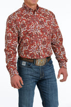 Load image into Gallery viewer, Cinch Mens LS  Wh/Cor/Red/Tan Paisley MTW1105523
