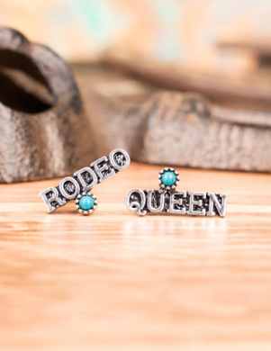 Tipi Turquoise Sliverstone Rodeo Queen Stud Earrings SE2188SBTQ