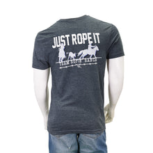 Load image into Gallery viewer, Cowboy Hardware Just Rope It Dk Hthr Tee 130704-044-M