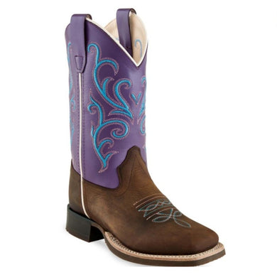 Old West BSY1907 Youth Purple/Brown