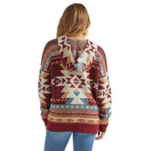 Load image into Gallery viewer, Wrangler Retro Hooded Zip Aztec Sweater 112339436
