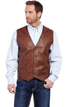 Load image into Gallery viewer, Cripple Creek Brown Faux Leather Vest CW1239