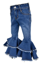 Load image into Gallery viewer, CH Toddler Dbl Ruffle Super Flare Jeans 802097-450