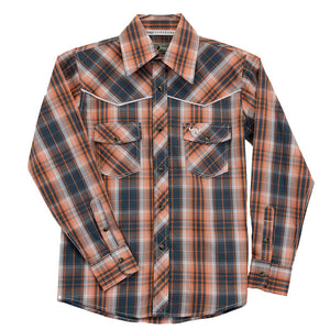 Cowboy Hardware Toddler Orange Hermosillo LS Plaid Shirt 725457-265-T