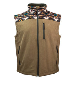 Hooey Yth Softshell Vest Aztec Prt Yoke HV092TNAZ-Y