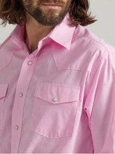 Load image into Gallery viewer, Wrangler  Bucking Cancer LS Pink/Wht Check 112329902