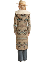 Load image into Gallery viewer, Powder River Taupe Aztec Wool Coat PRWO92RZYZ