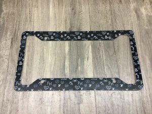 GG W Metal Western Glam License Plate Cover