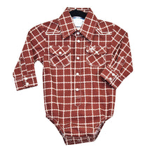 Load image into Gallery viewer, Cowboy Hardware Infant Barbwire Romper Brick 725536R-225