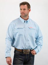 Load image into Gallery viewer, Drover Cowboy Threads Bonanza Vent Shirt Blue Plaid LS