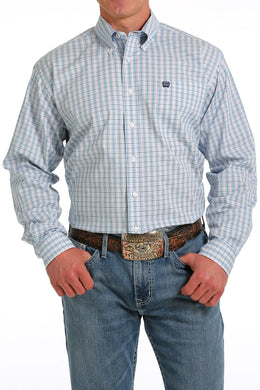 Cinch LS Blu/ Red Plaid MTW1105563 WHT