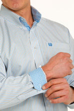 Load image into Gallery viewer, Cinch Mens L/S Stripe White MTW1105541