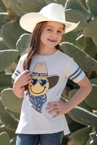 Cruel Girl's Cowboy Happy Face T-shirt CTK8370004