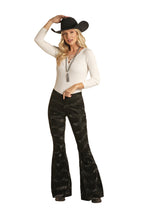 Load image into Gallery viewer, Rock&amp;Roll Blk Textured Bell Bottom RRWD7PR0FM