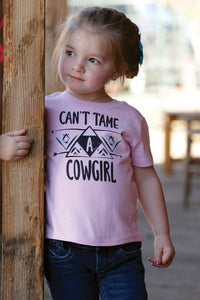 Cruel Toddler Pink SS Tee "Can't Tame A Cowgirl " CTT6851025