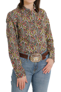 Cinch Womens L/S Print Multi MSW9165031