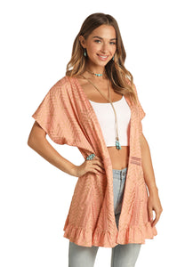 Rock & Roll Denim Peach/Gold Kimono
